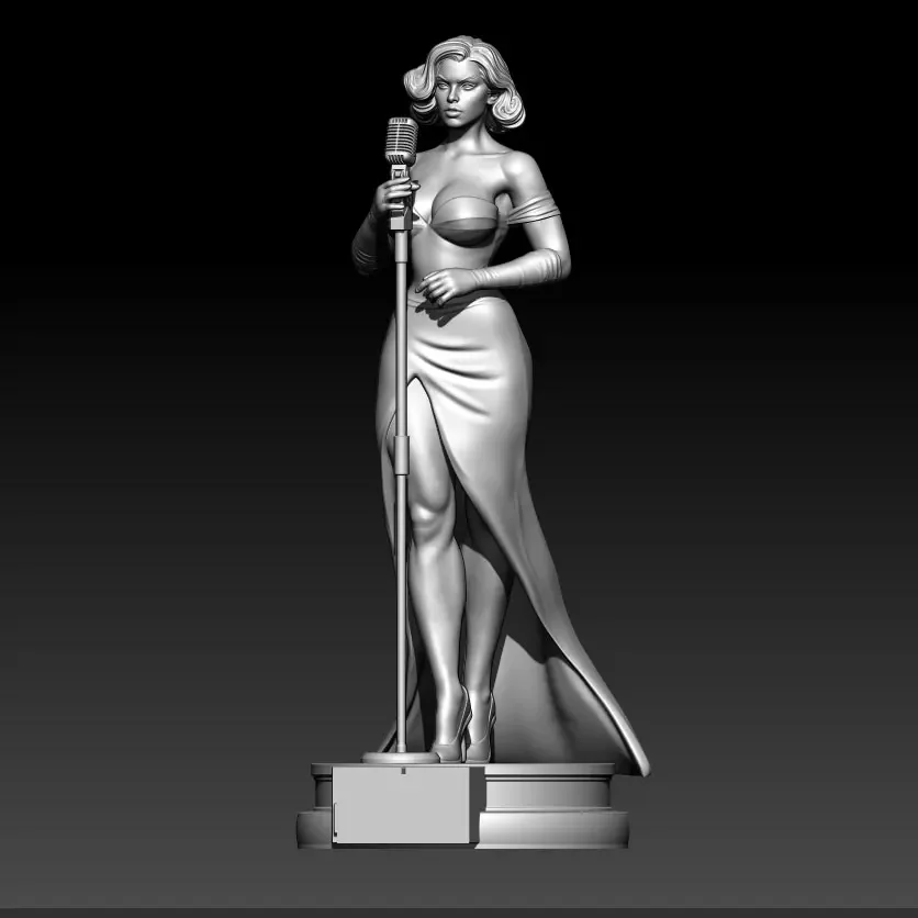 1/24 75mm 1/18 100mm Resin Model Kits Singer Lady Figure Sculpture Unpainted Painted RW-1437