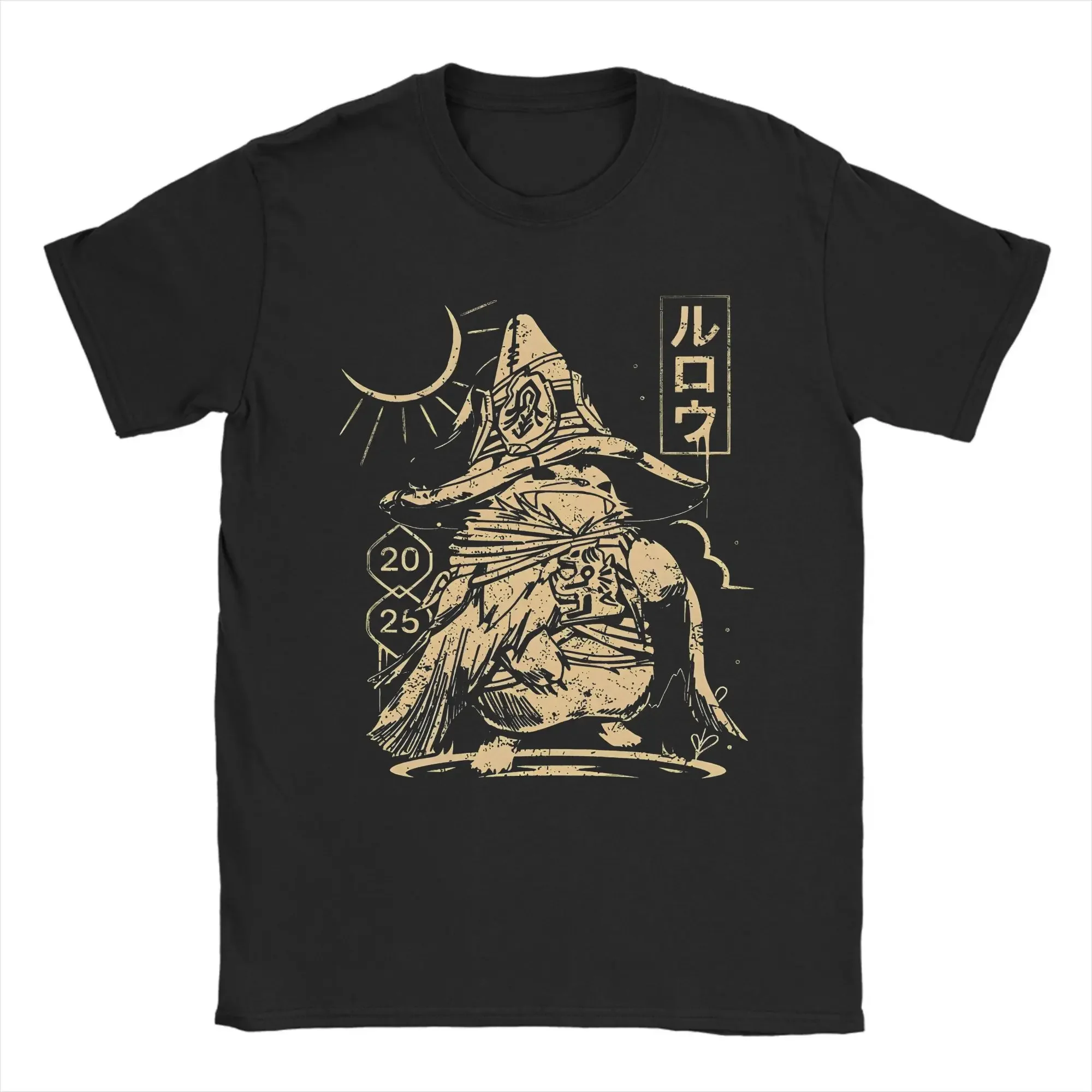 

Cool Monster Wilds Samurai Graphic Tee Men Cotton Short Sleeve Crewneck T-Shirt