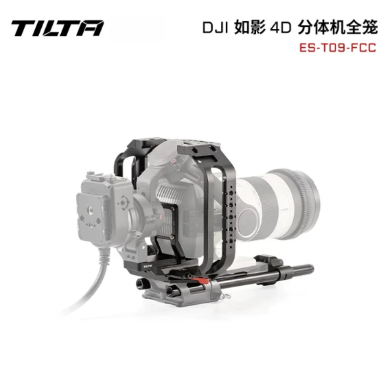 TILTA Full Camera Cage for DJI Ronin 4D Flex Protective Rig Bracket Cold Shoe NATO Rail 1/4 Inch Thread Accessory Mount Holder