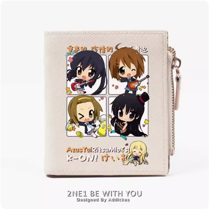 

Anime K-ON Hirasawa Yui Akiyama Mio Zipper Fashion Wallets PU Purse Card Holder Money Bag Gift B350 Cosplay