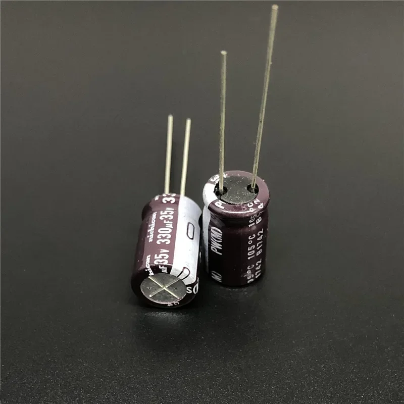 10pcs/100pcs 330uF 35V NICHICON PW Series 10x16mm Low Impedance Long Life 35V330uF Aluminum Electrolytic capacitor