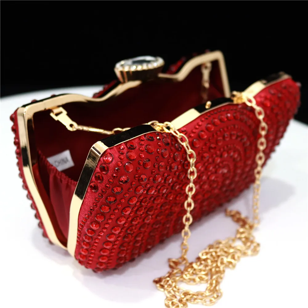 Elegante Damen-Abendtaschen mit Strass, Designer-Kristall-Bankett-Handtasche, luxuriöse Hochzeits-Braut-Clutch, einzigartige Diamant-Clutches – Detail 3