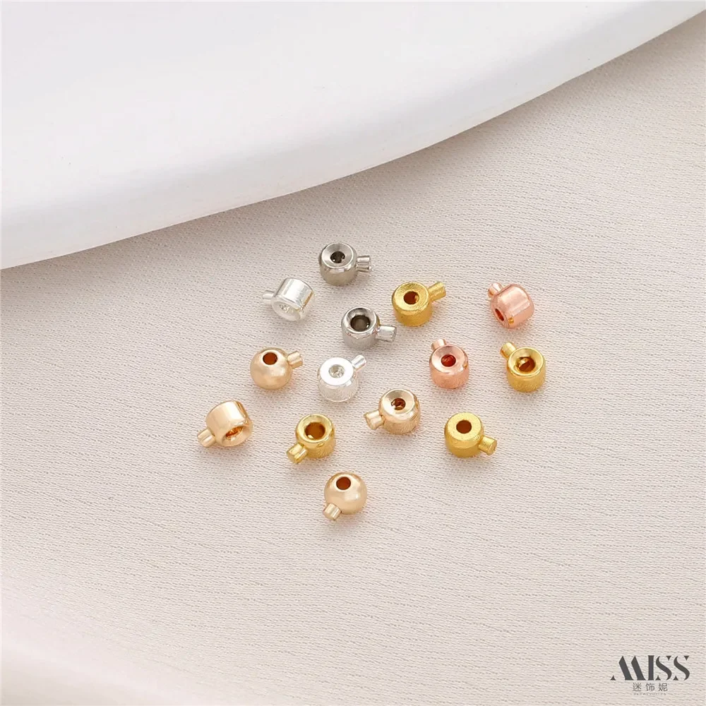 14K Gold Coated Positioning Buckle Snap Buckle Wire Buckle DIY Bracelet Necklace Steel Wire Fishing Line Closing Buckle Accessor