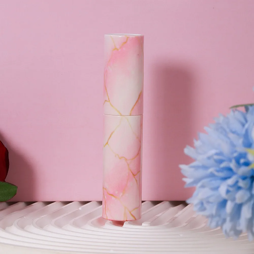 10ML Mini Perfume Bottle Marble Pattern Empty Perfume Atomizer Bottle Leak-proof Refillable Cosmetic Liquid Container for Women
