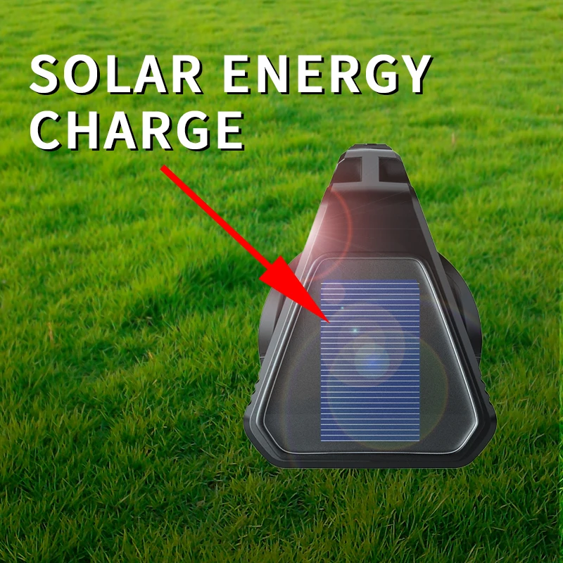 Warsun Type-C oplaadbare zonne-energie kampzaklampen ABS draagbare waterdichte zaklamp werklamp buitenzoeklicht