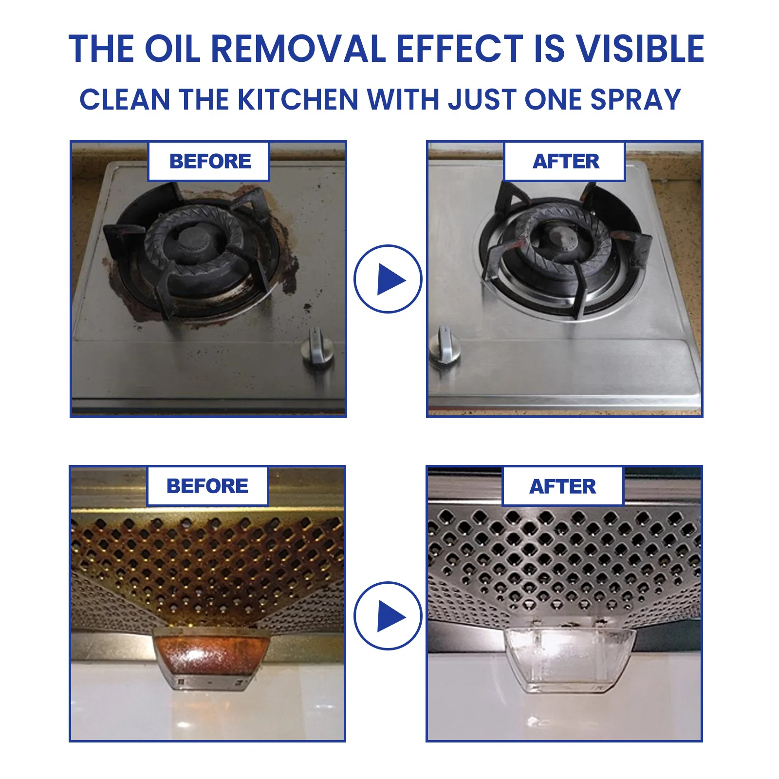 Kitchen Grease Foam Cleaner Heavy Duty Cleaner Oil Stains Degreaser Grills Ovens Dirts Cleaning Household Bubble Cleaner Foam