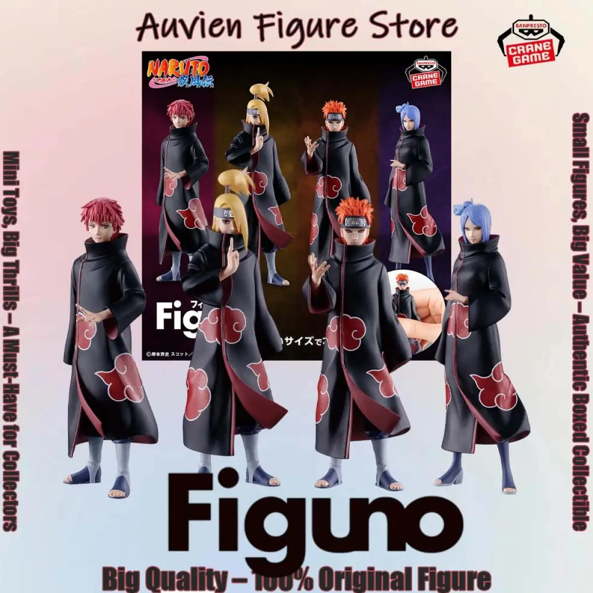 Figura Oficialmente Licenciada de Banpresto Figuno, Sasori Deidara, Nagato, Konan, Figura de Anime Naruto Shippuden, Modelo de Personaje de Crossroad
