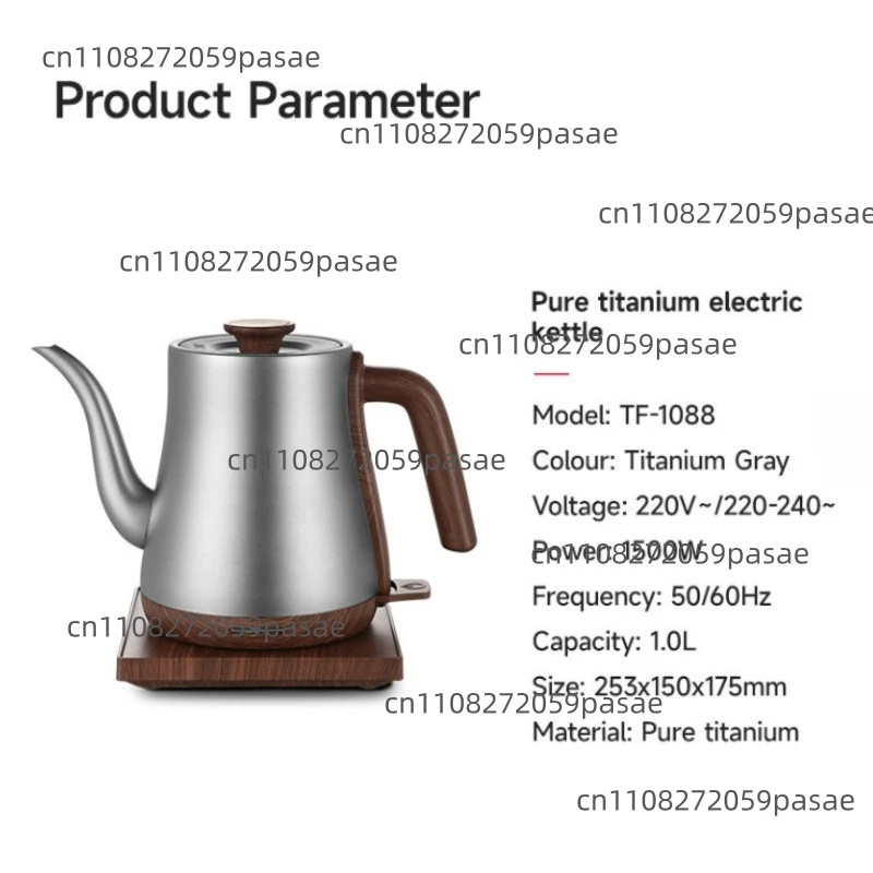 Pure Titanium Electric Mini Tea Kettle Cordless Temperature Control Portable for Home Hotel Use Keep Warm Feature for Household