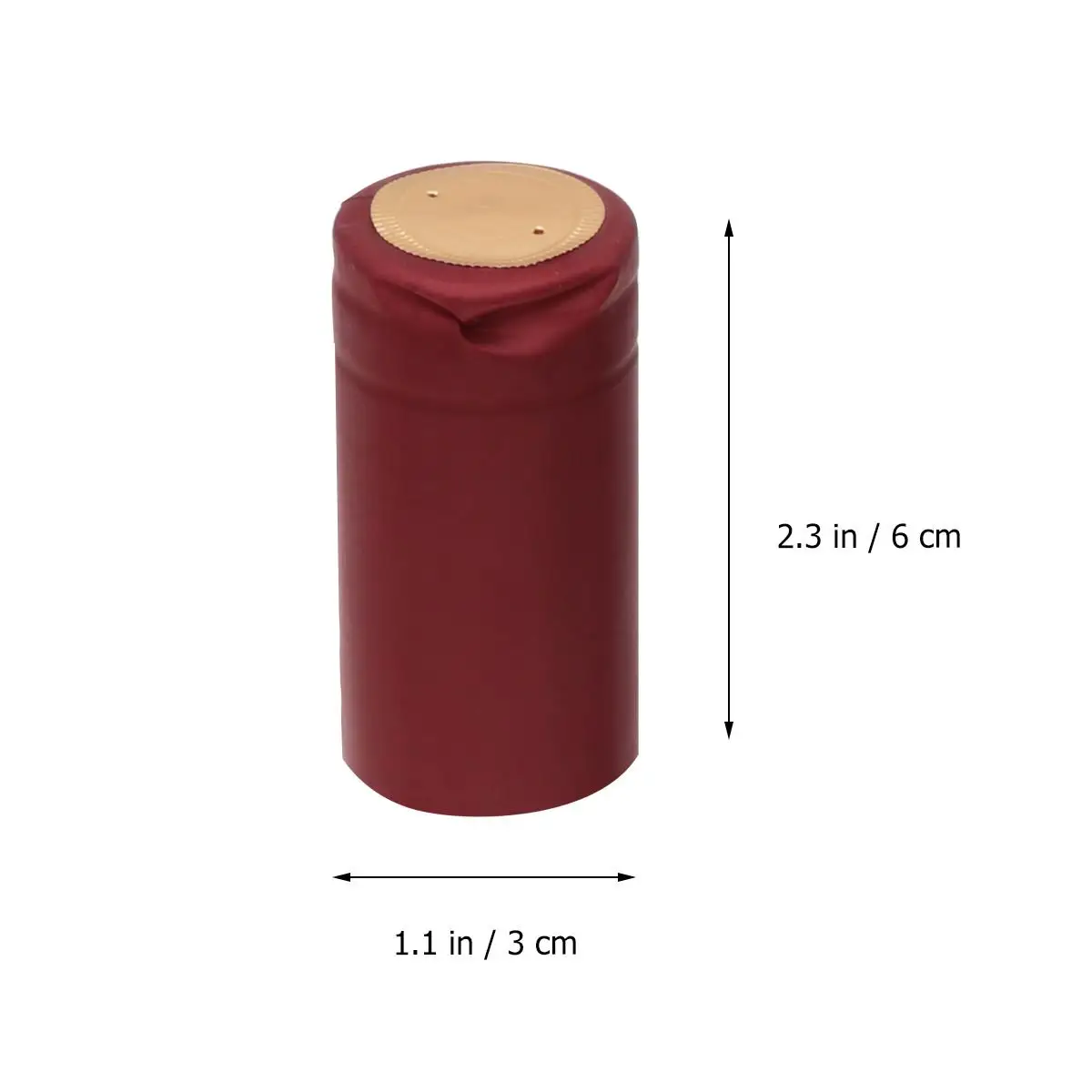 

100 Pcs Red Heat Shrinkable Glue Cap Seal Bottle Accessories Cover PVC Capsules
