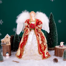Nieuwkomers Engel Pop Beeldje Kerst Ornamenten Ambachten met Vleugel Home Natal Decoraties Feestelijke Verjaardag Voor Kid Decor