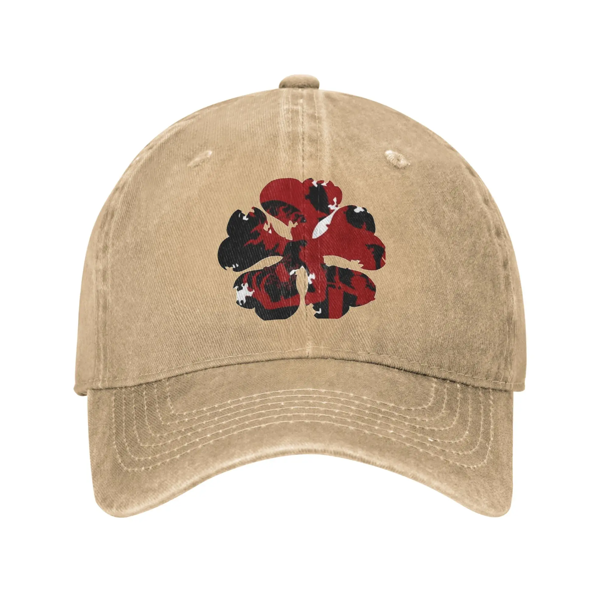 Summer five leaf Black Anime Clover Baseball Cap Sun  Sunscreen Design Washed Hip Hop Hats Female Male Casual Snapback Cap