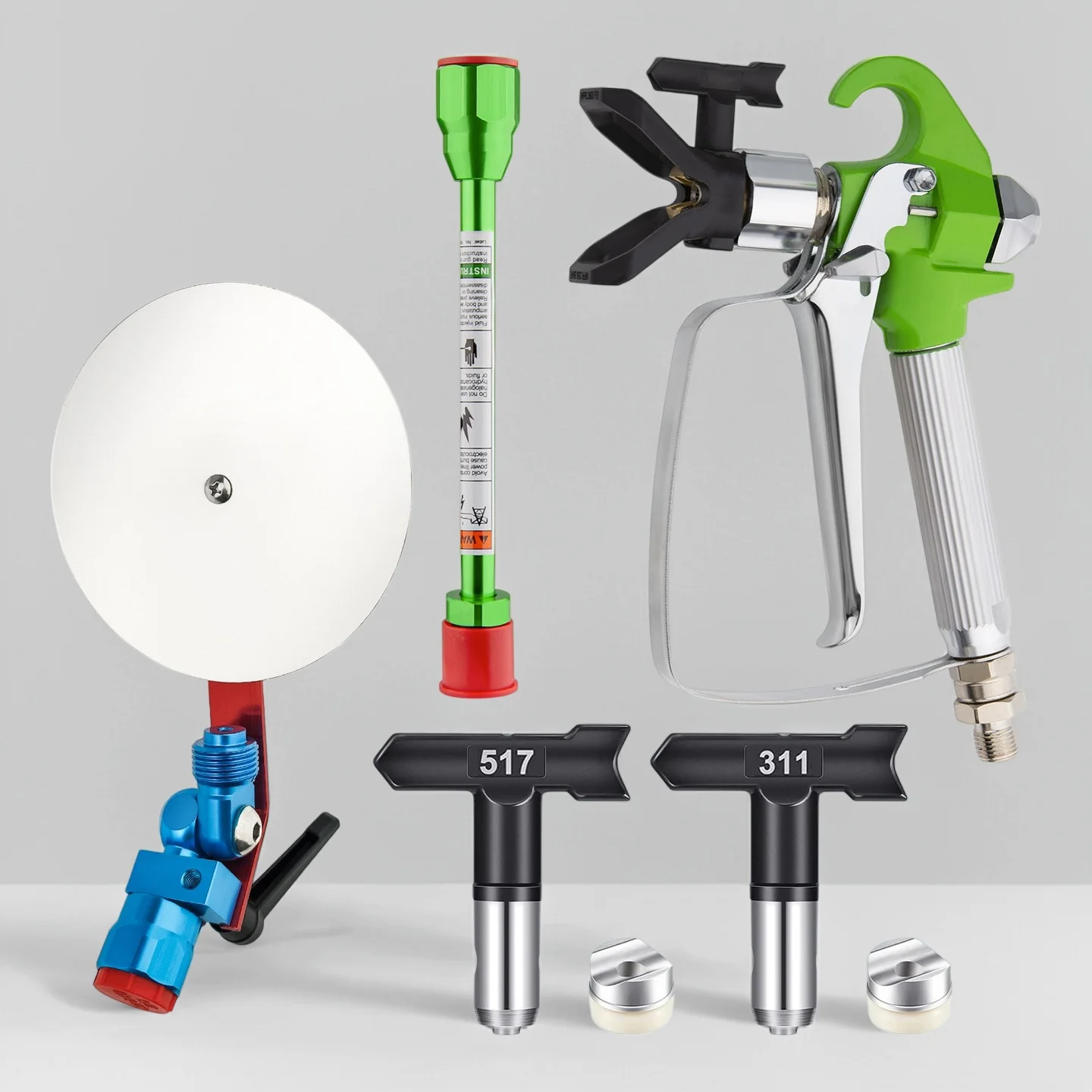 set-pistola-a-spruzzo-airless-con-ugelli-311-517-asta-di-prolunga-e-protezione-per-verniciatura-pareti