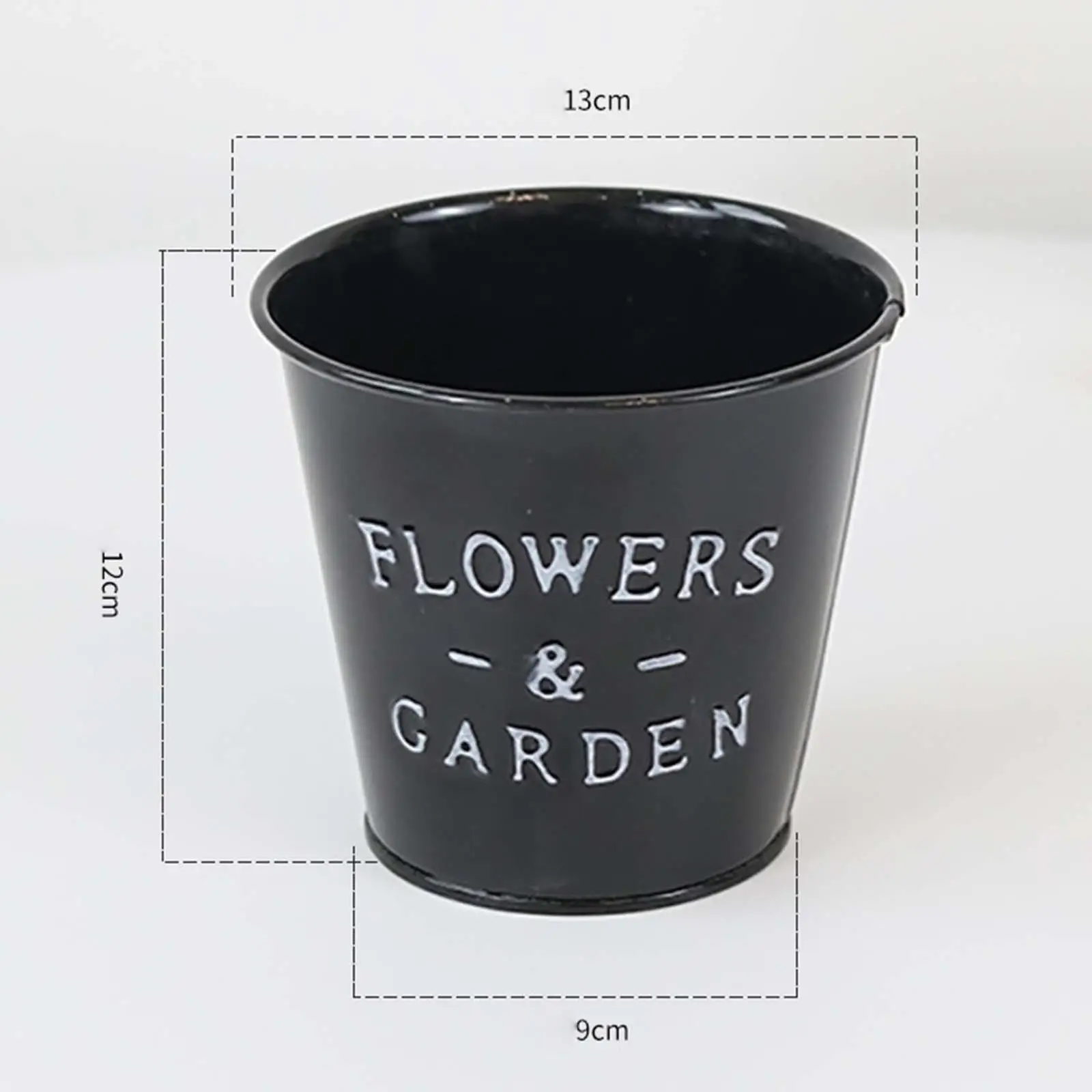 Farmhouse style flower pot, tin bucket, multi-purpose, for balconies, terraces