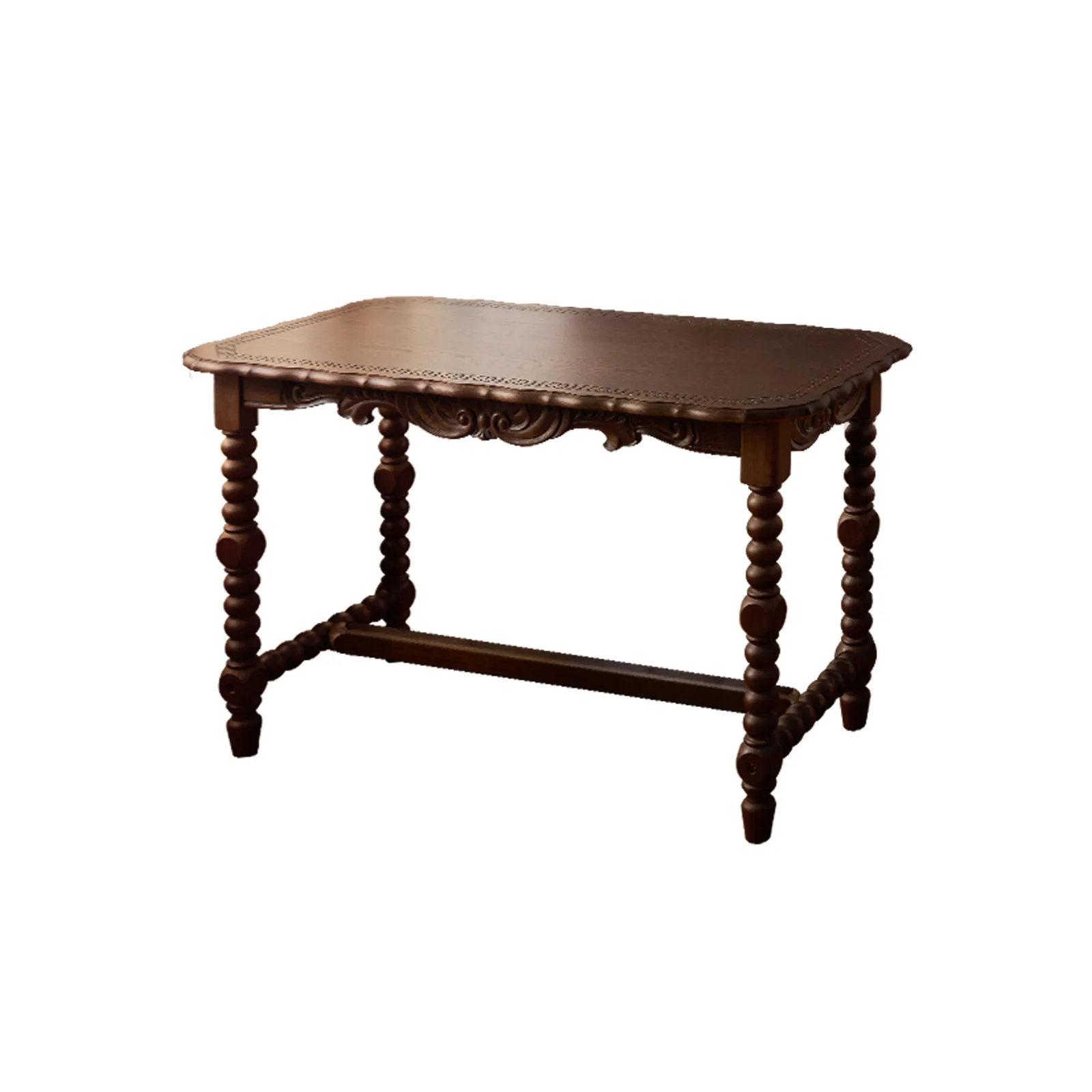 

Retro South French style solid wood medieval dining table and chairs Western restaurant Milk tea shop Cafe French restaurant tab