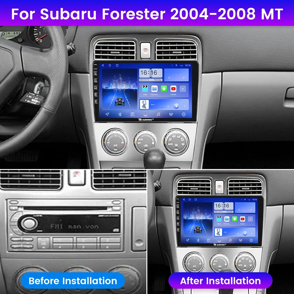Android Car Radio For Subaru Forester 2004-2008 Car Stereo 2Din Octa Core GPS Navigation Player IPS Screen Carplay Android Auto