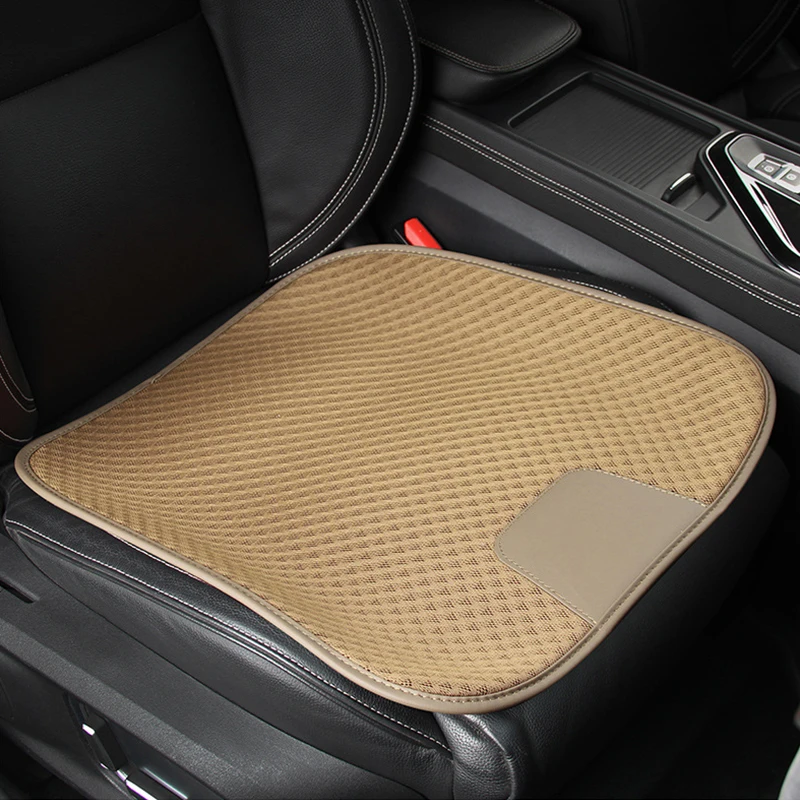 

Summer Cool Ice Silk Car Seat Cushion Single Piece Front Seat Protector Mat For Driver Breathable Seat Cover Pad Auto Accessorie