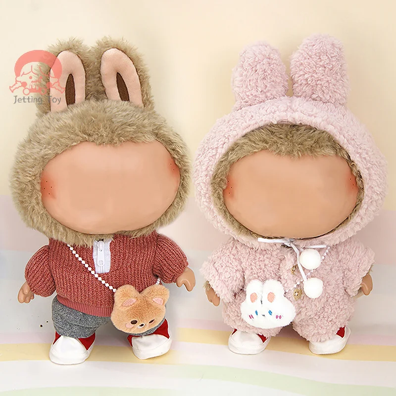 Only Selling Clothes 37cm Labubu Doll Cute Mini Doll Clothes Casual Clothes Outfit Accessories Blind Box Doll Clothing Gifts