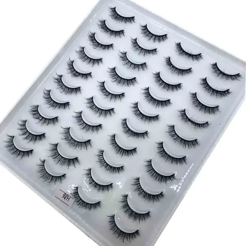 Nuevo 20 pares de pestañas postizas de pelo de visón 3D, pestañas largas naturales/gruesas, herramientas de extensión de belleza de maquillaje