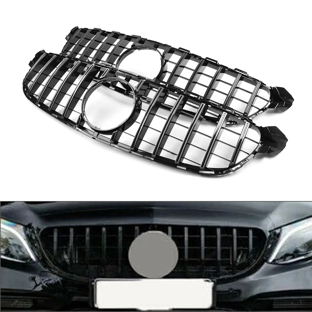 Car Front Bumper Radiator Hood Grille GTR Style Racing Grill For Benz W205 C63 C63SAMG Pre-Facelift 2015 2016 2017 2018