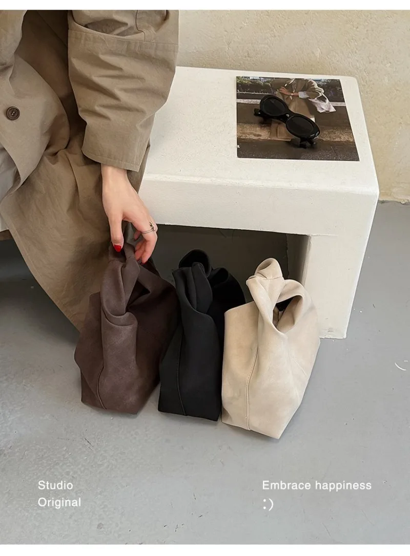CEEKAY Wildleder-Handtasche im Hobo-Stil mit Perlenanhänger, Metallring, dünnem Riemen, vielseitig einsetzbar für den Alltag, Pendeln und Freizeit, große Kapazität – Detail 22