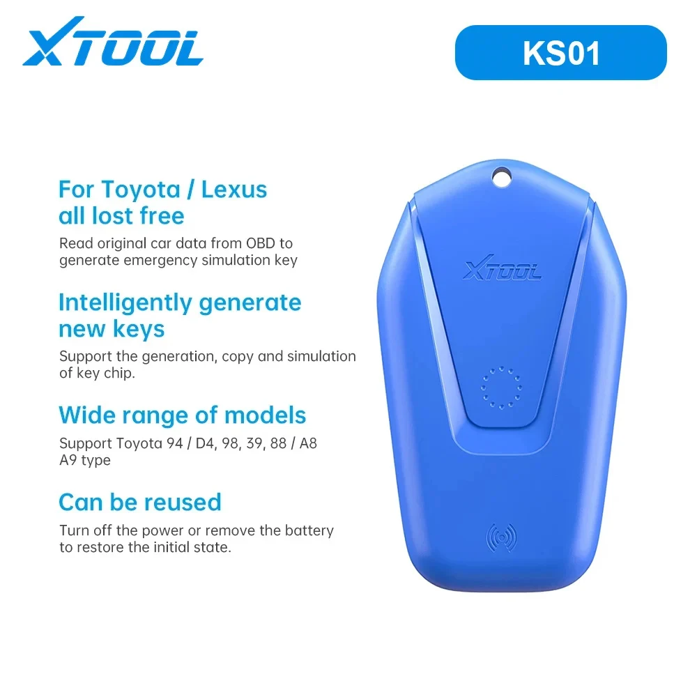 XTOOL KS01 KS-1 Smart Key Emulator For Toyota/Lexus Auto Key Programmer Work With IK618/X100 PAD3 All Key Lost With KC100 KC501