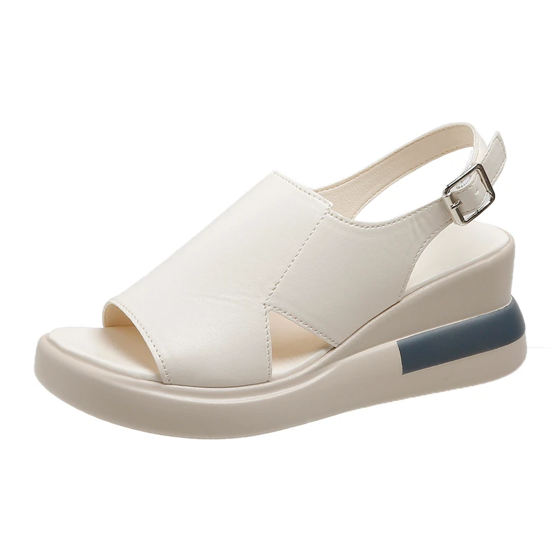 Sommer neue Frauen Keil Plattform Sandalen Mode Retro Romen Strands chuhe Damen lässig Peep Toe weichen Sandalen Zapatos de Mujer