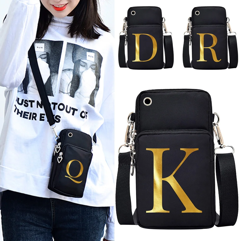 Mobile Phone Bag Women's Messenger Bag Hanging Neck Coin Purse Handbag Sports Arm Bag for Xiaomi/samsung/iphone 13 Letter Print