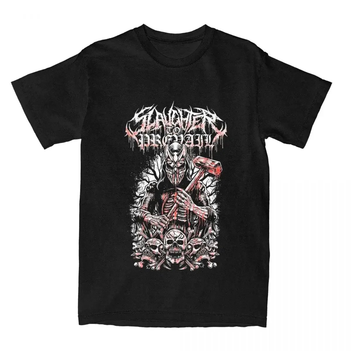 Merch for Men Cotton metal music Tees Short Sleeve Clothes New Arrival Slaughter To Prevail Round Neck Bonecrusher Band T Shirt