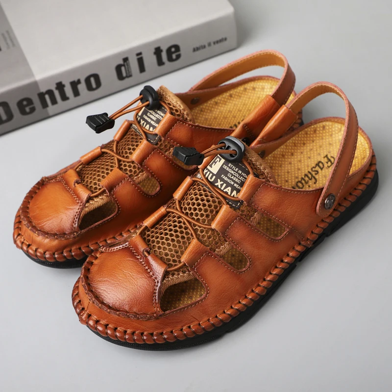 

Mesh shoes men's 2025 new summer breathable men's shoes, large mesh soft sole, one foot kicking hole shoes, casual