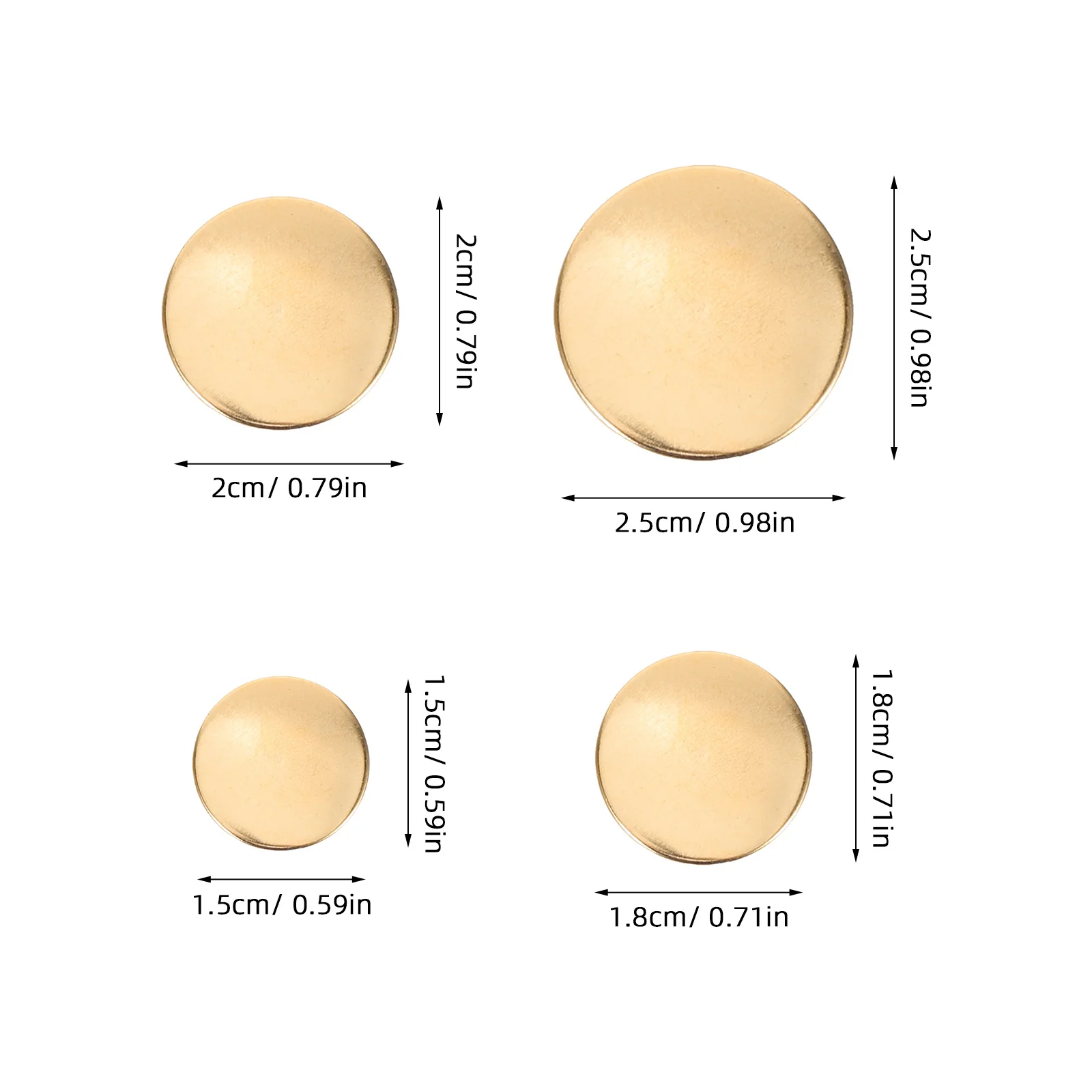 80 szt. Złote Miedziane Guziki Elegancki Okrągły Design Guziki do Mundurów, Marynarek, Garniturów, Wymienne Guziki do Szycia, Guziki do Ubrań w Stylu Vintage