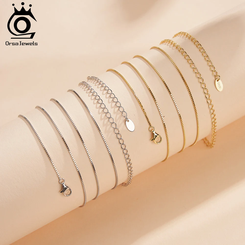 ORSA JEWELS New 925 Sterling Silver Sexy Body Waist Chains for Women Belt Sexy Bikini Belly Box Chain Summer Beach Jewelry CW02