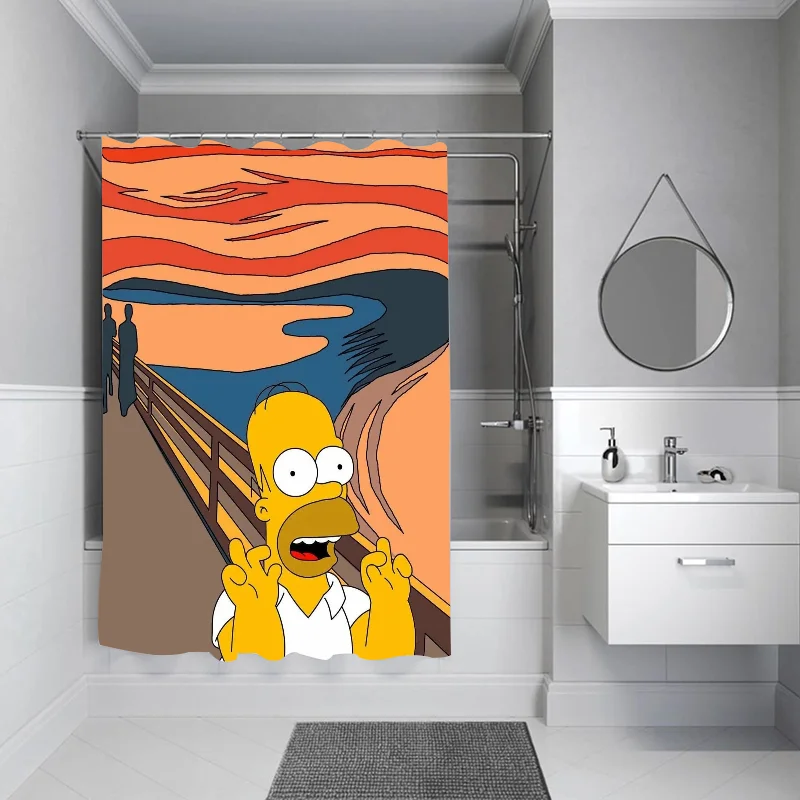 Shower Curtains for Bathroom Accessories Simpsones Waterproof Shower Curtain Bath Bedrooms the Home Fabric Shade Opaque Products