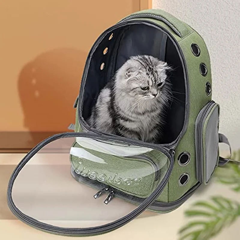 Cat Carrier Backpack Dog Backpack Carrier for Small Dogs，Pet Bubble Backpack Bag with Air Holes Airline Approved Travel Carrier