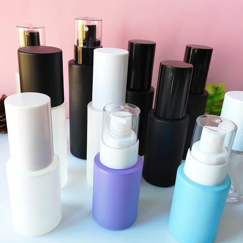 20pcs/Lot Black/White Plastic Emulsion Spray Pump Lids Used For 20MM Caliber Glass Liquid Plastic Bottle Cosmétiques Dispenser