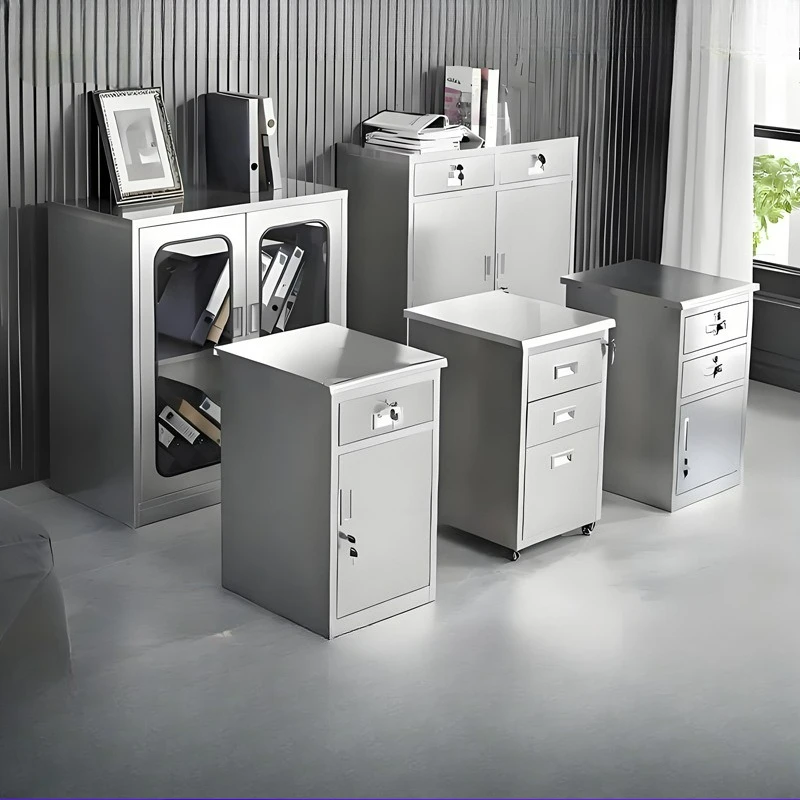 LTT Stainless Steel Tool File Cabinet Storage Filing Cabinet Drawer Lock Bedside Table