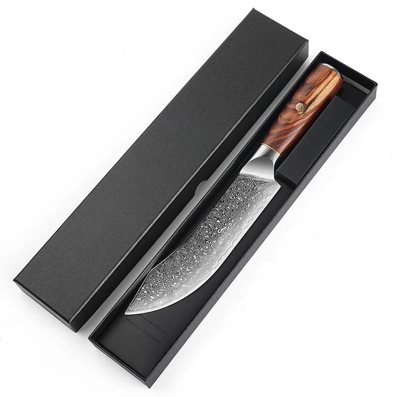 7 Inch Cleaver Knife Rosewood Handle 67 Layer Damascus Steel 10Cr15CoMoV Blade Sharp Chef Slicing Kitchen Knives Cooking Tools