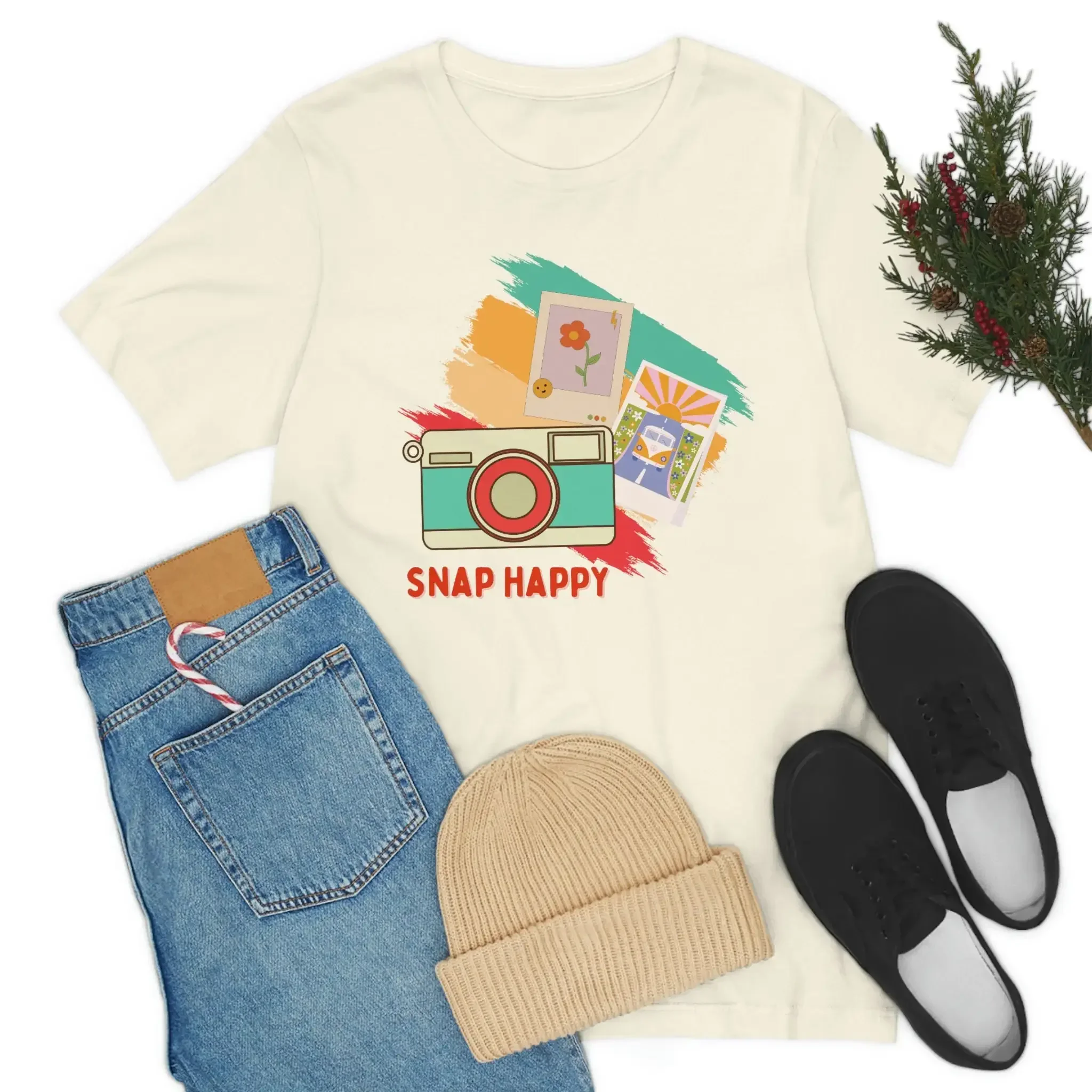 Snap Happy T Shirt Photographer Snappy Apparel Inspirational Moment Clothing Camera Outfit