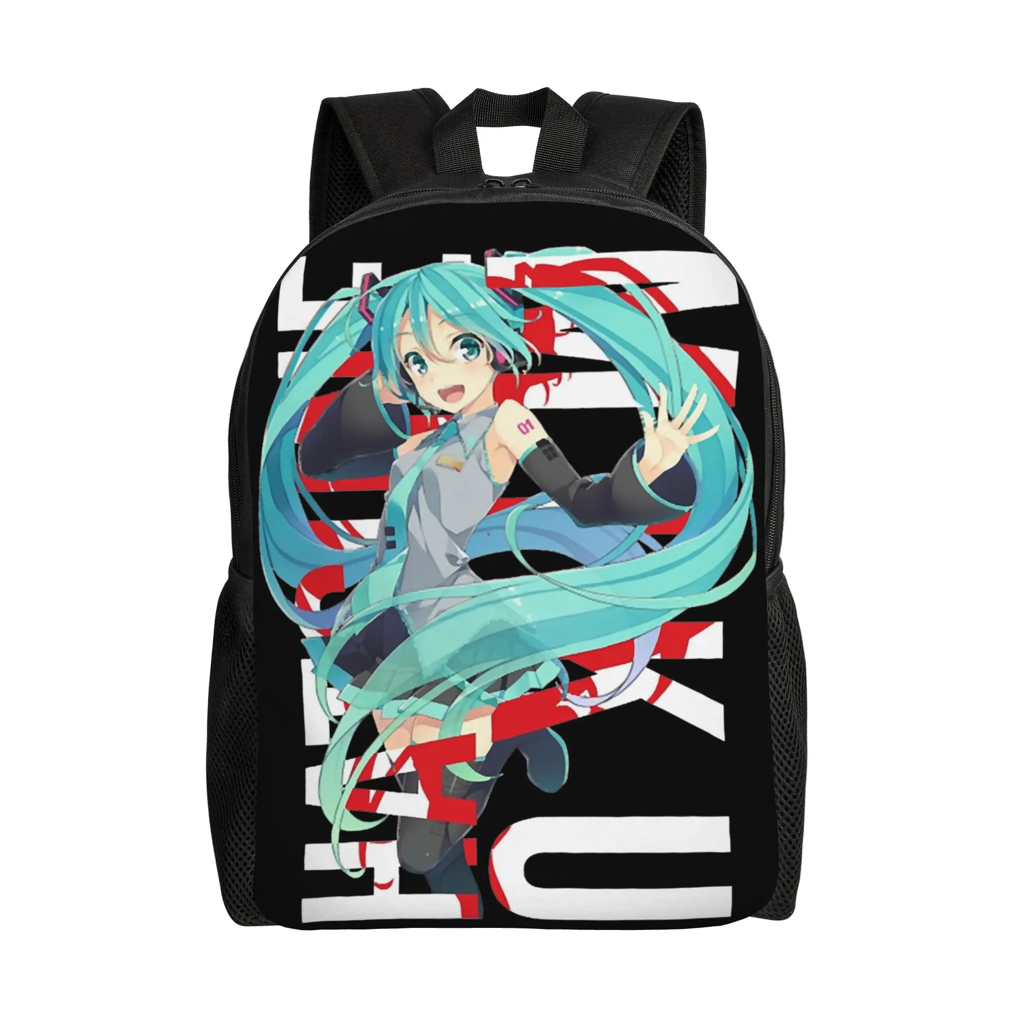 

Рюкзак Hatsune Miku для мужчин и женщин, повседневный, для школы, работы, аниме-рюкзак для колледжа, сумка через плечо, для активного отдыха