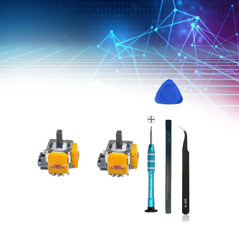 2 Stück Joysticks Kit für ps5 Spiele konsole Joysticks Halle elektro magnetisch einstellbare Joysticks mit Schrauben dreher Reparatur set langlebig