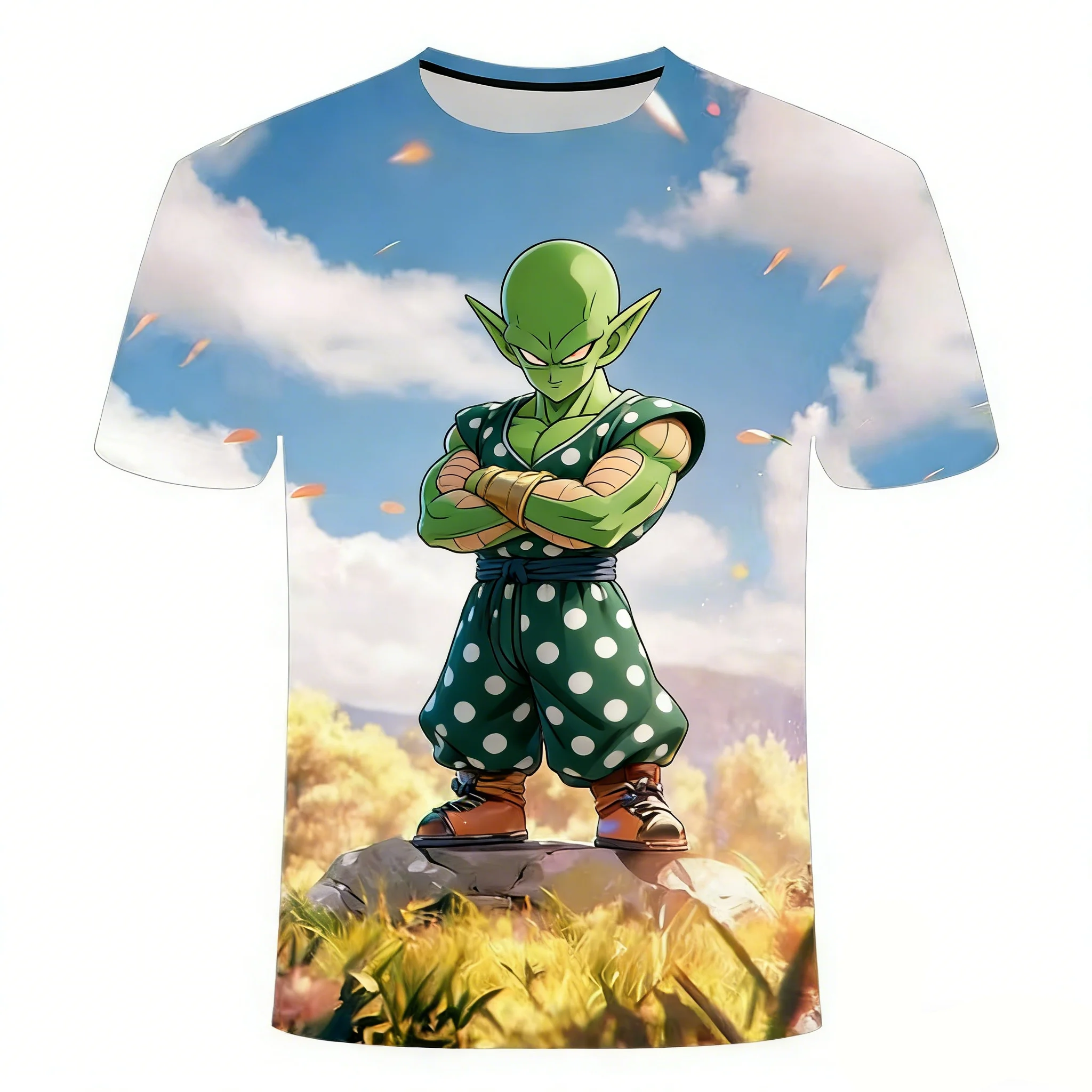 

2026 Hot-selling New Summer Short-Sleeved Dragon Ball Anime Digital Print Casual Men's and Women's Round-neck T-Shirt