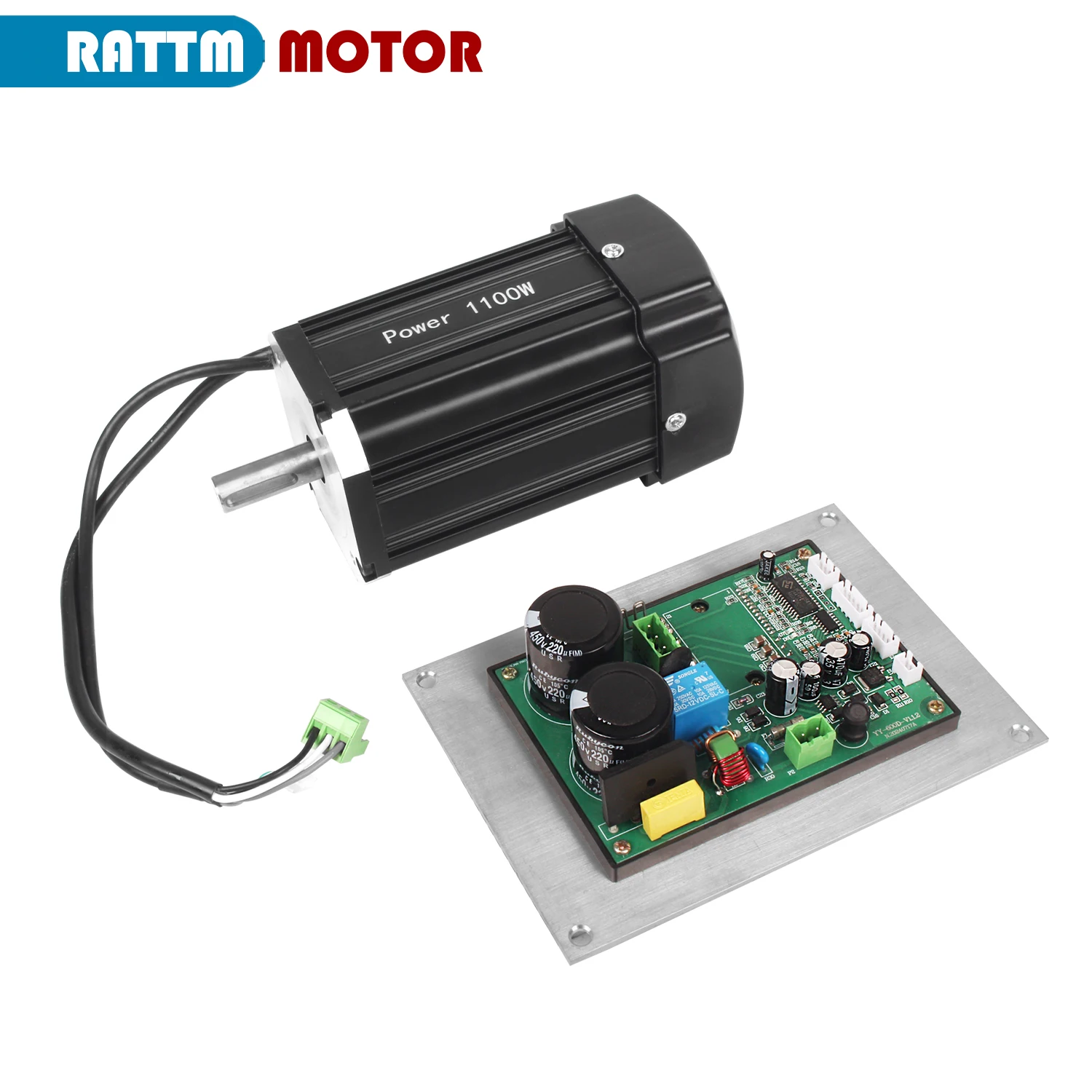1100W DC Brushless Lathe Spindle Motor With Control Board Card Controller For CD-210V MX-210V WM-210V Machine Part