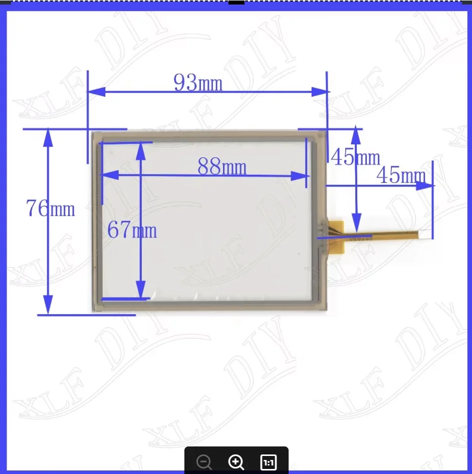 

ZhiYuSun 93mm*76mm compatible GLASS Industrial control universal screen for tble 93*76 New 3.8Inch Touch Screen