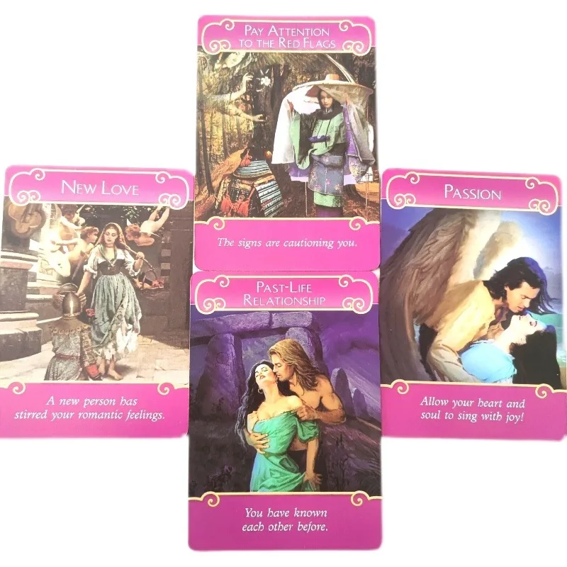 12*7cm English New Romance Angels Oracle Cards Deck Tarot Cards By Doreen Virtue Out Of Print gilded edge with paper manual