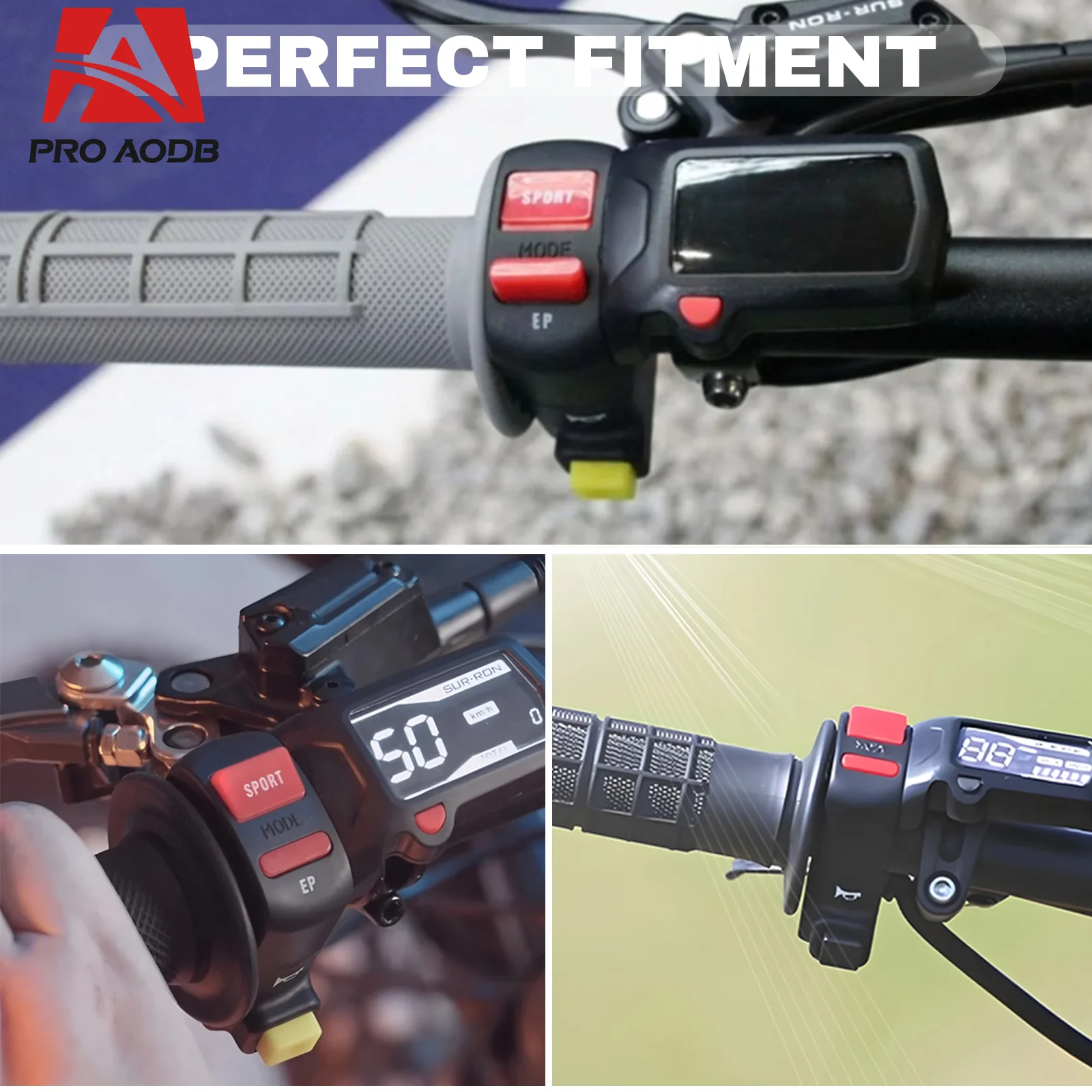 Electric Motorcycle SPORT/EP Power Mode Switch Selector Horn Switch Hour Meter Speed Meter Speedometer For Surron Light Bee S&X