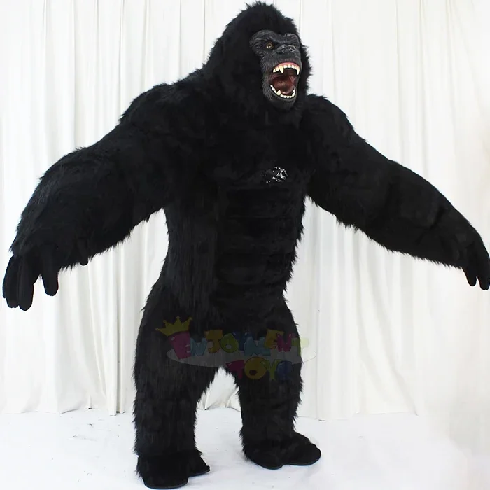 Professional Custom Mascot Gorilla Monkey Plush Cartoon Doll Clothing Inflatable Mascot Cosplay raptor Mascot Costume for Party