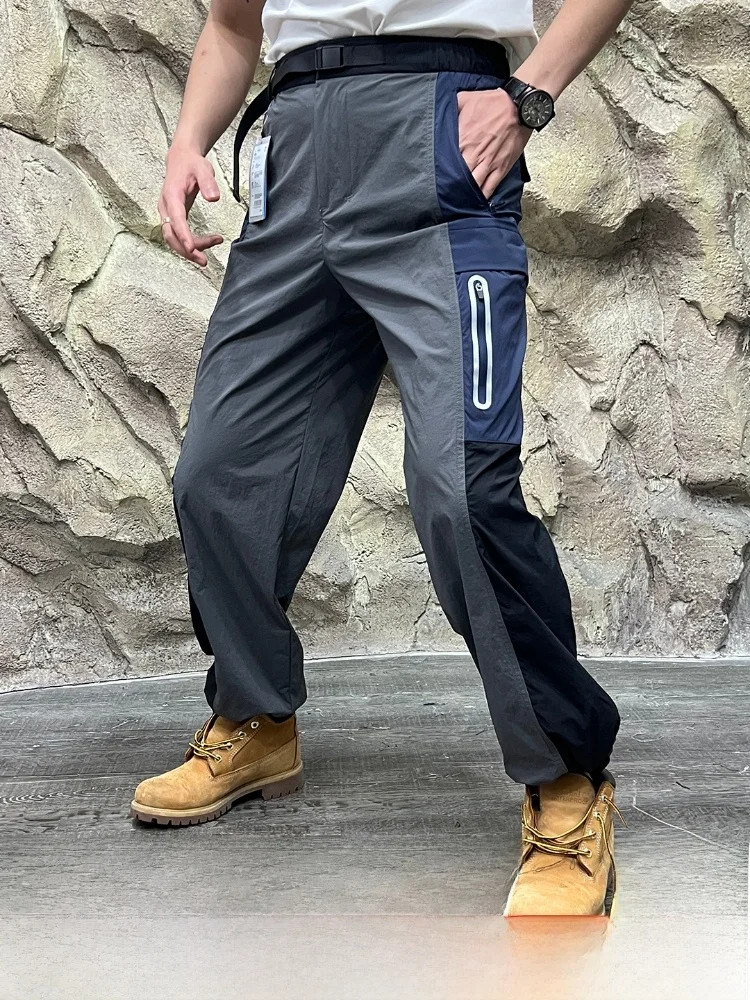 

3D индивидуальные светоотражающие тонкие повседневные брюки, весна-лето, дышащие повседневные брюки с прямыми штанинами, молодежные спортивные брюки