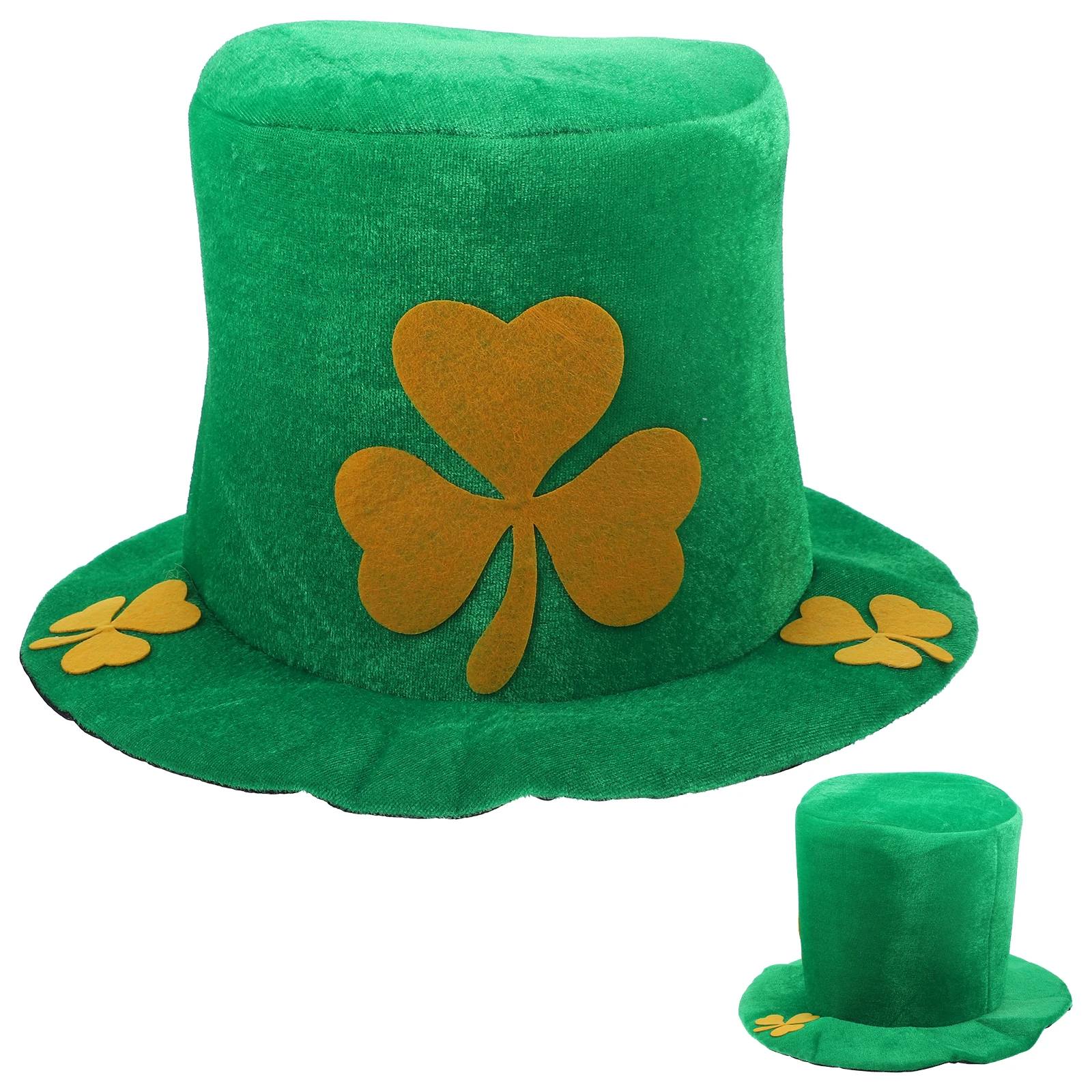 

Green Carnival Hat Party Tophat Shamrock Hats Caps St Patricks Irish Festival Accessories Breathable Premium Ideal Gift
