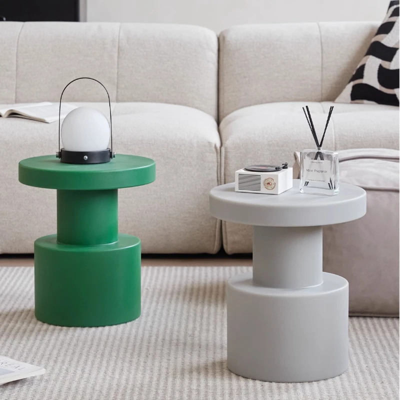 Creative Dopamine Plastic Shoe Bench Modern Ottoman Decor Colorful Entryway Side Table