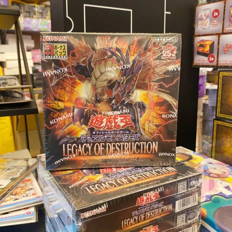 YuGiOh Original, 25.º Aniversario, 1204 Booster Pack Legacy Of Destruction, Versión Japonesa, Caja Sellada de Sobres, Juego de Cartas Coleccionables