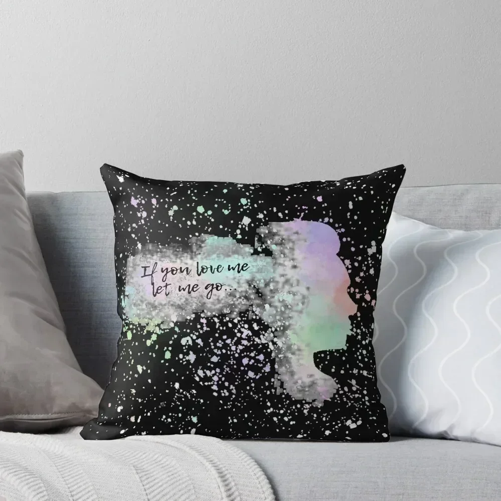 If you love me rainbow splatter paint Throw Pillow luxury sofa pillows Pillow Cases Decorative Decorative pillow case